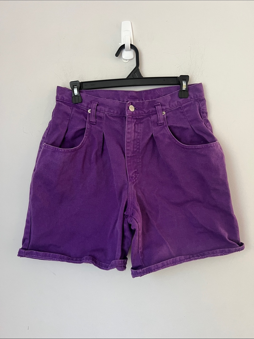 Vtg 90s La Vie High-Waist Purple Women's Mom Shorts ✔️
